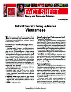 Cultural Diversity: Eating in America, Vietnamese