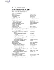 Public Printer of the United States / Robert C. Tapella / Inspector General / United States Congress / William J. Boarman / Federal Depository Library Program / Government / Year of birth missing / United States Government Printing Office