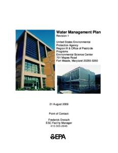 Water management plan - fort meade