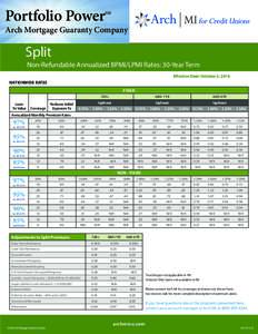 Portfolio Power  SM Arch Mortgage Guaranty Company