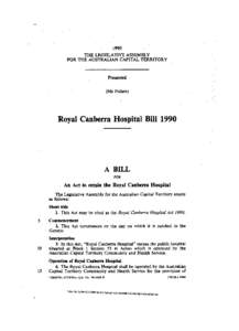 1990 THE LEGISLATIVE ASSEMBLY FOR THE AUSTRALIAN CAPITAL TERRITORY Presented (Ms Follett)