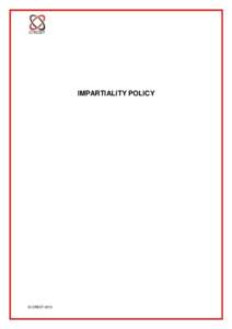 IMPARTIALITY POLICY  © CREST 2013 Impartiality Policy