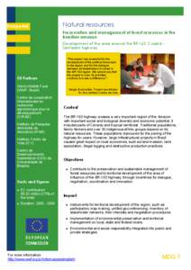 --->  EuropeAid Natural resources Preservation and management of forest resources in the