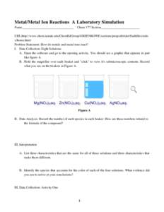 Metal/Metal Ion Reactions A Laboratory Simulation Name________________________________ Chem 177 Section________________________  URL:http://www.chem.iastate.edu/ChemEdGroup/GREENBOWE/sections/projectfolder/flashfiles/red