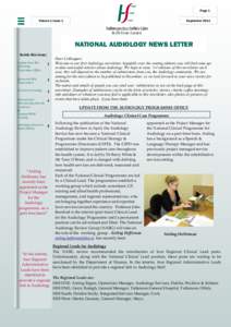 Page 1  Volume 1 Issue 1 September 2011