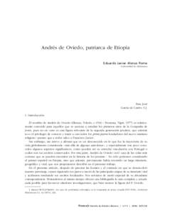 Andrés de Oviedo, patriarca de Etiopía Eduardo Javier Alonso Romo Universidad de Salamanca