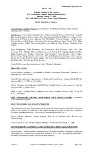 Final Minutes Approved[removed]MINUTES Regular Meeting of the Lompoc City Council and Lompoc Redevelopment Agency Tuesday March 17, 2009