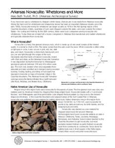 Arkansas Novaculite: Whetstones and More