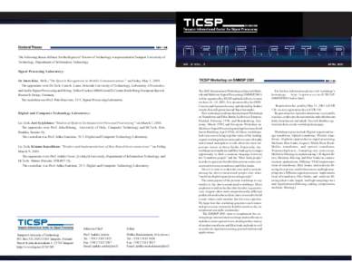 Doctoral Theses The following theses defence for the degree of Doctor of Technology was presented at Tampere University of Technology, Department of Information Technology. N R . 2/ V O L . 5