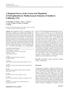 Estuaries and Coasts DOI[removed]s12237[removed]A Regional Survey of the Extent and Magnitude of Eutrophication in Mediterranean Estuaries of Southern California, USA