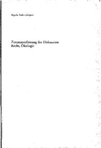 Regula Zoller Schepers  Zusammenfassung der Diskussion Recht, Ökologie  Kurt W. Rothschild leitete die von Meinhard Hilf moderierte letzte Dis­