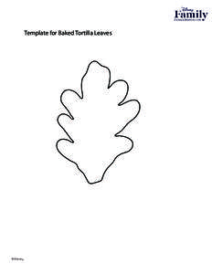 Baked Tortilla Leaves Template