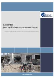 Gaza Strip Joint Health Sector Assessment Report Prepared by the Health Cluster in the occupied Palestinian territory Gaza - September 2014
