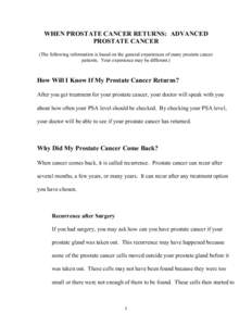Microsoft Word - WHEN PROSTATE CANCER RETURNS ADVANCED CAP.doc
