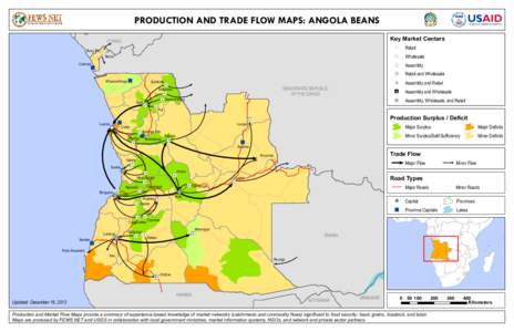 PRODUCTION AND TRADE FLOW MAPS: ANGOLA BEANS Key Market Centers CONGO  (