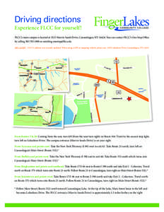 Driving directions  Experience FLCC for yourself!