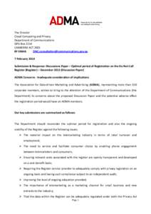 Telemarketing / Opt-out / Direct marketing associations / Information privacy / Internet privacy / Asymmetric dimethylarginine / Marketing / Direct marketing / Business