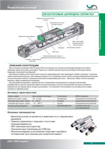 Пневматические цилиндры  БЕСШТОКОВЫЕ ЦИЛИНДРЫ СЕРИИ RLF Пневматические цилиндры  Внешняя уплотнительная
