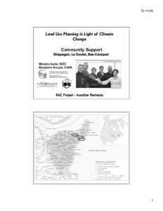 [removed]Land Use Planning in Light of Climate Change Community Support Shippagan, Le Goulet, Bas-Caraquet
