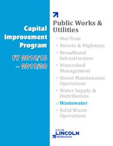 Public Works & Capital Utilities Improvement • StarTran Program • Streets & Highways • Broadband Infrastructure