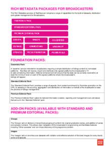 Electronic program guide / Information / Data / Technology / Television in the United Kingdom / Digital television / Red Bee Media / Metadata