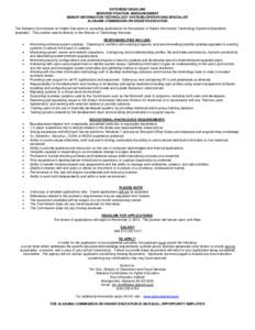 Microsoft Word - Modified Position Announcement  Senior IT and Ops Specalist 2014doc.doc