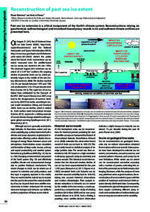 Science Highlights: Investigating Past Interglacials 30  Reconstruction of past sea ice extent Rainer Gersonde1 and Anne de Vernal2 1