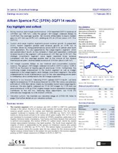 Sri Lanka | Diversified Holdings  EQUITY RESEARCH