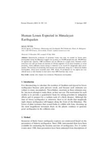 Earthquakes / Richter magnitude scale / Peak ground acceleration / Seismic risk / Loss estimates in real time for earthquakes worldwide / Seismology / Civil engineering / Mechanics