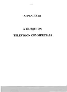 A Report on TV commercials