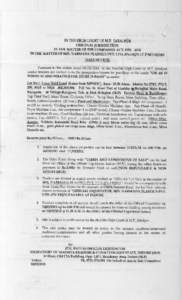 IN THE HIGH COURT OF M.P. JABALPUR ORIGINAL JURISDICTION IN THE MATTER OF THE COMPANIES ACT, 1956 AND IN THE MATTER OF M/S. NARMADA PLASTICS PVT. LTD. (IN.LIQN.) C.P.NOSALE NOTICE Pursuant to the orders dated 