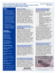 OTIS AFB IMPACT AREA, FACT SHEET - Q/A (QUESTION/ANSWER) FACT SHEET[removed], [removed], SDMS# 481250