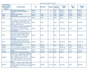 ThermoFisher[removed]rev[removed]Item Number Please use MFR Item Description Item # when ordering