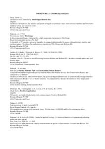 BROKEN HILL 1: [removed]map sheet area Anon[removed]–71) Checklist of flora identified at Mootwingee Historic Site (unpub.) Checklist of 174 species, the families and genera arranged in systematic order, with reference nu