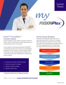 Custom Panels Archer™ FusionPlex™ Custom Panels