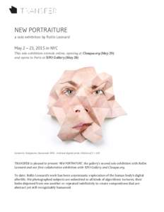          NEW PORTRAITURE a solo exhibition by Rollin Leonard