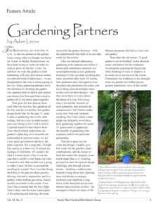 Feature Article  Gardening Partners by Adam Levine  T