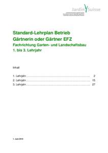 Standard-Lehrpläne Garten- und Landschaftsbau