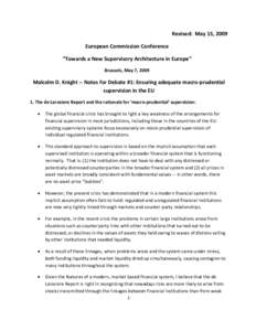 Financial regulation / Finance / Financial risk / European Insurance and Occupational Pensions Authority / Financial institution / Shadow banking system / Macroprudential policy / European Systemic Risk Board / China Banking Regulatory Commission / Systemic risk / Financial economics / Economics