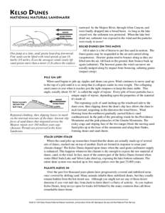 Kelso Dunes  National Natural Landmark wind direction