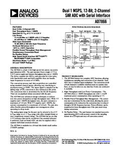 AD7866 Dual 1 MSPS, 12-Bit, 2-Channel SAR ADC with Serial Interface Data Sheet (REV. A)