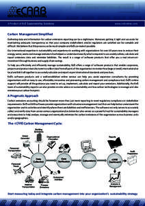 ECARB  Carbon Accounting Reporting & Benchmarking A Product of En3 Sustainability Solutions