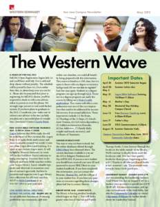 San Jose Campus Newsletter  May 2012 The Western Wave A Heads Up for Fall 2012