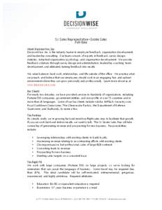 Microsoft Word - Sr Inside Sales Rep - Apr 2014.docx