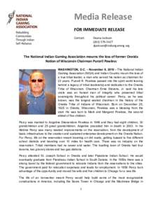   	
   	
      Media	
  Release	
  