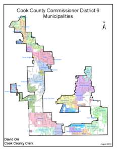 Cook County Commissioner District 6 Municipalities ALLEY Bedford Park