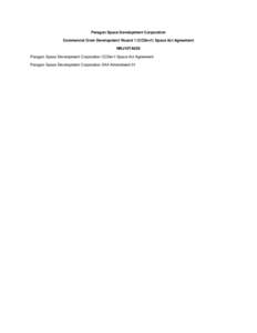 Paragon Space Development Corporation Commercial Crew Development Round 1 (CCDev1) Space Act Agreement NNJ10TA03S Paragon Space Development Corporation CCDev1 Space Act Agreement Paragon Space Development Corporation SAA