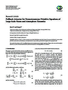 Linear algebra / Absorbing set / Vector space / Navier–Stokes equations / Differential equation / Algebra / Mathematics / Partial differential equations