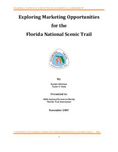 Florida National Scenic Trail Marketing Assessment   Exploring Marketing Opportunities  for the  Florida National Scenic Trail   