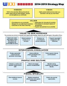 [removed]Strategy Map MISSION VISION  WXXI is the essential, lifelong educational